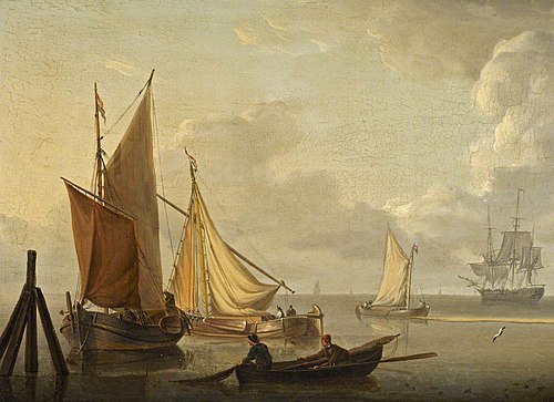 Shipping in a calm, , Charles Martin Powell