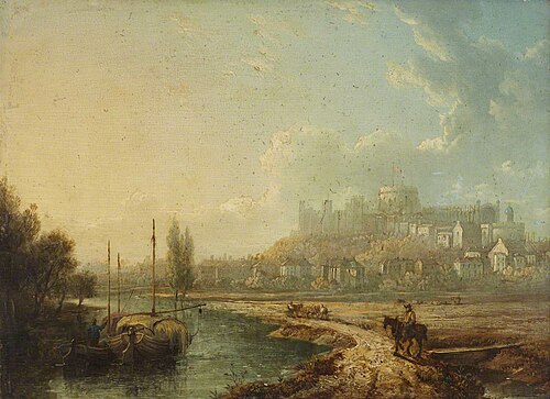 View of Windsor from the Towing-path, 1800, Charles Martin Powell