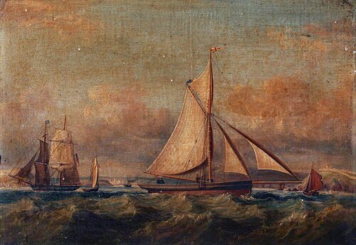 The Falmouth Pilot Cutter, 1858, George Mounsey Wheatley Atkinson
