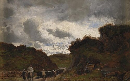 An old road near Holyhead, Anglesea, 1900, Charles Potter