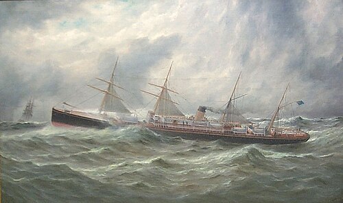 White Star Liner Adriatic (1871)., 1889, Parker Greenwood