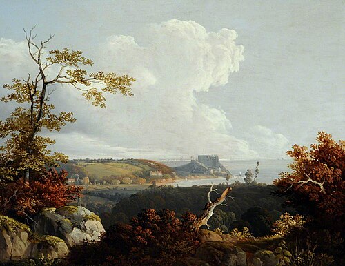 View of Mont Orgueil, 1814, John Tobias Young