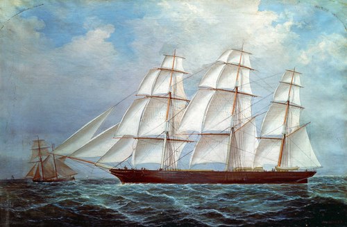 The clipper 'Ellen Rodger', 1858, George Renwick Barr