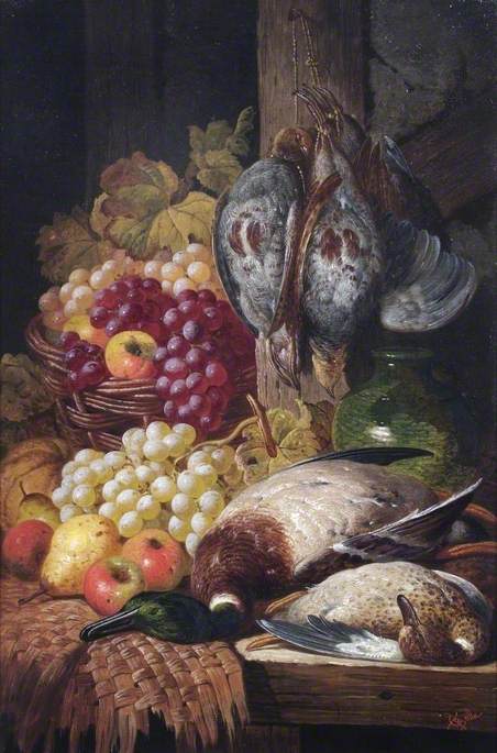 Still Life with Fruit and Game, , Charles Thomas Bale