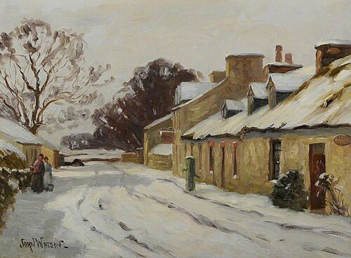Winter in the Village, Craigie, , John Watson