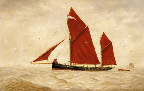 The Lowestoft trawler 'LT356', 1892, George Vemply Burwood