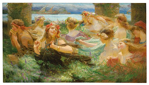 On the way to the festival, , Charles William Wyllie