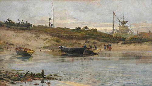 Raising Storm Signals, Poole Harbour, , Charles William Wyllie
