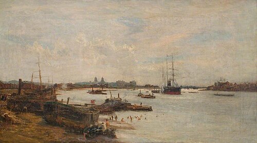 The Thames below Greenwich, , Charles William Wyllie