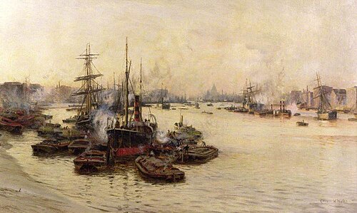 The Port of London, , Charles William Wyllie