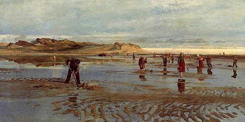 Digging for Bait, 1877, Charles William Wyllie