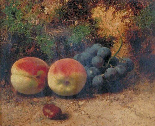 Peaches and Grapes, 1864, George Walter Harris