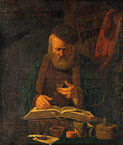 An Alchemist Examining a Liquid, 1841, Charles-Émile François