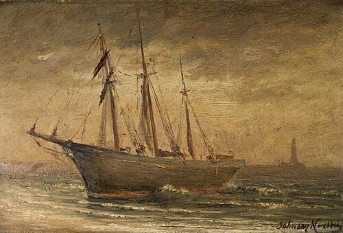 'Emily Smead', Aground at Sunderland, 1904, Johnson Hedley