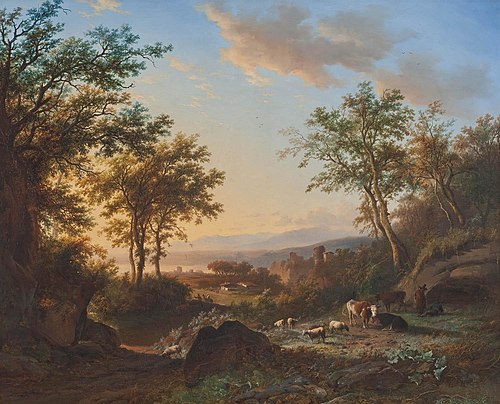 Italianiserend landschap, 1847, Willem Bodemann