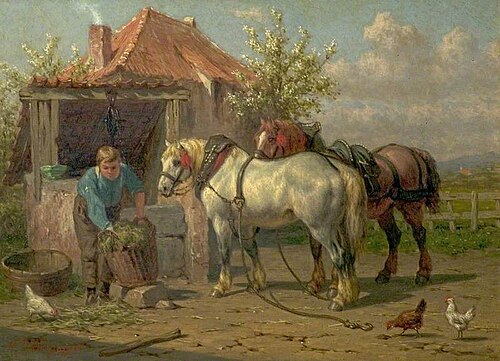 The Farmyard, 1875, Willem Johan Boogaard