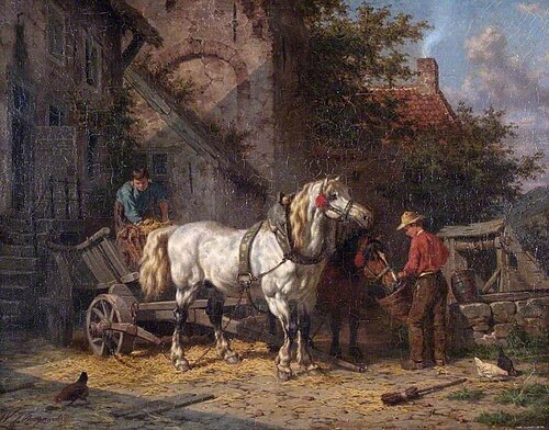 Horses Drinking, , Willem Johan Boogaard