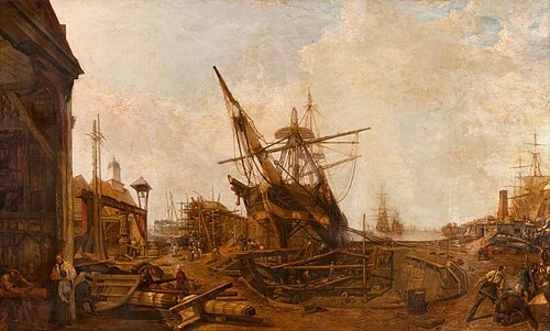 The 'Antaus' under Repair, , William Allen Brunning