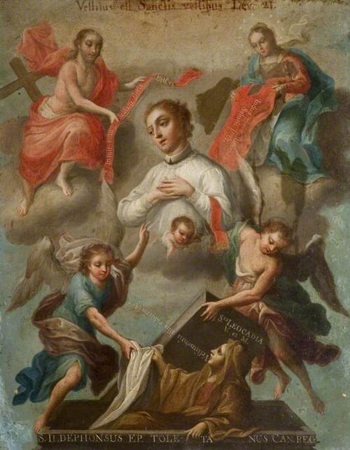 San Ildefonso Receiving the Chasuble, , José de Paez