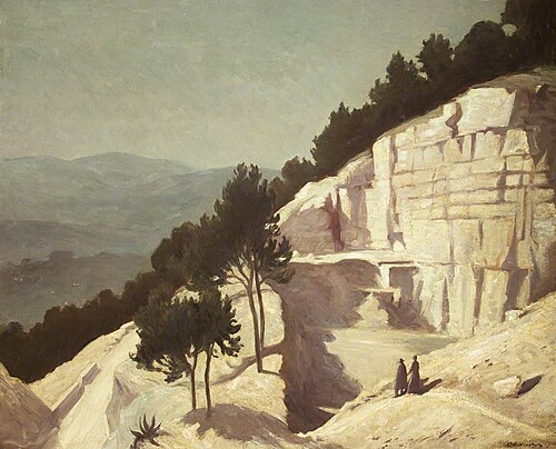 Mountainous Landscape with Rock-cut Dwellings, 1910, Gerard Chowne