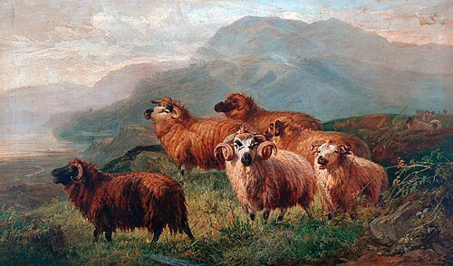 Rocky Landscape with Sheep, 1867, Joseph Adam