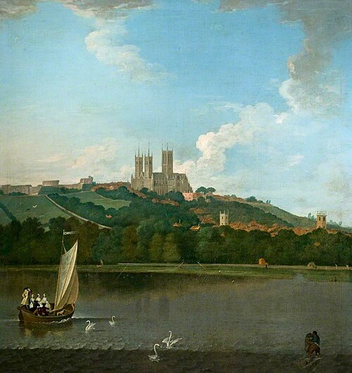 Lincoln from Brayford, 1730, Joseph Baker