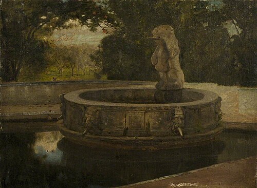 Fountain in Garden, , William Bright Morris