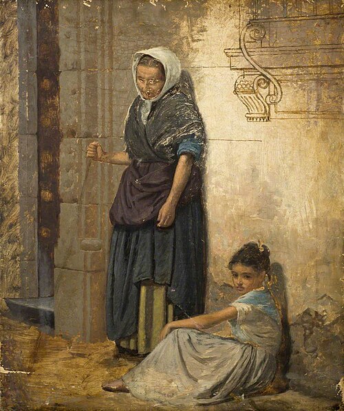 Peasant Woman and a Girl, , William Bright Morris