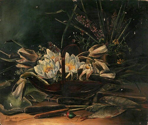 Still Life with Water Lilies, 1882, Gertrude Elizabeth Offord