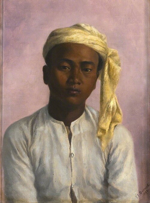 Maung Pe, a Chaprasi (messenger) in the Triangulation Survey Party (brought from Burma by Captain C., 1892, Gertrude Ellen Burrard