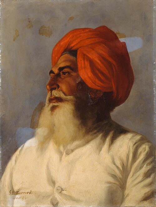 Ganda Singh, a Sikh Chaprasi (messenger) of Colonel Wilmer’s Topographical No. 14 Survey Party, 1894, Gertrude Ellen Burrard