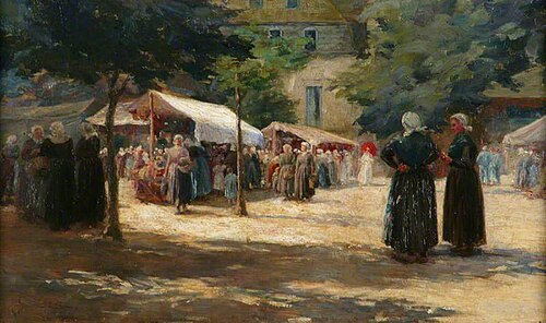 Market Day, Concarneau, , Gertrude Lake