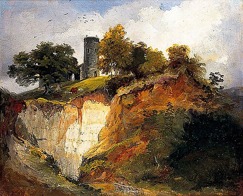 Whitlingham Church, Norwich, 1822, Joseph Clover