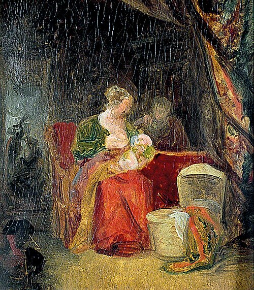 Man, Woman and Baby in a Bedroom, , Joseph Clover