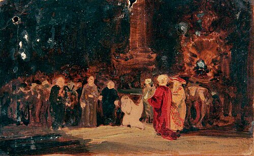 The Woman Taken in Adultery (after Rembrandt van Rijn), , Joseph Clover