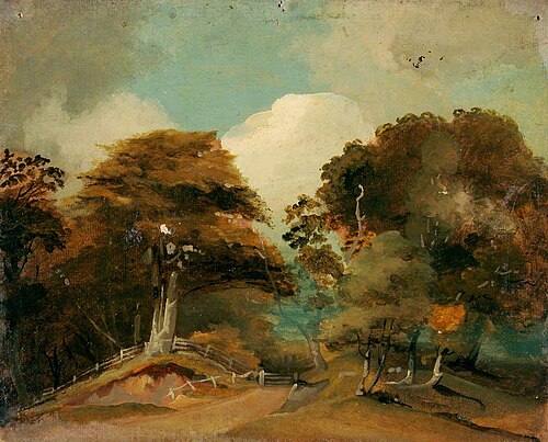 Wooded Landscape (recto), , Joseph Clover