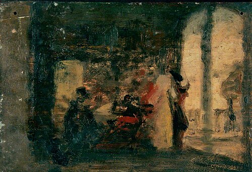 Interior with Figures, , Joseph Clover