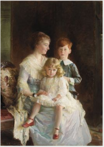 The Hon. Mrs Milo Talbot with her Children, Milo and Rose, , William Carter