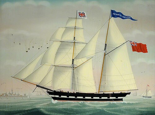 The 'Admiral Nelson' of Jersey Entering Flushing, 1843, Petrus Cornelius Weyts