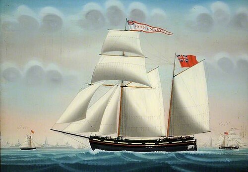 'John' and 'Mary' of Goole, with Master Jeremiah Holmes, off Flushing, 1852, Petrus Cornelis Weyts
