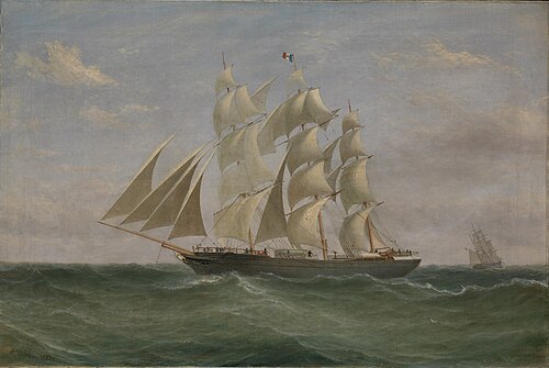 The full-rigged ship 'Helen Denny', 1866, William Clark