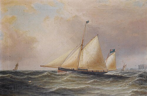 The celebrated racing yawl Julia, R.Y.S., 1859, William Clark