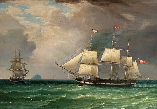The Barque 'Eldon' off Ailsa Craig, 1831, William Clark