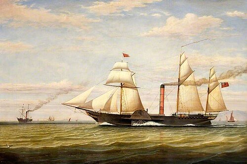 Paddle Steamer, 1834, William Clark
