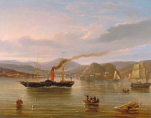 Paddle Steamer 'John Wood' Passing Dumbarton, Clyde, , William Clark