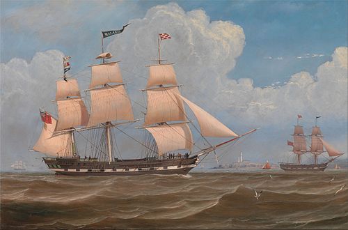 The English Merchant Ship 'Malabar', 1836, William Clark
