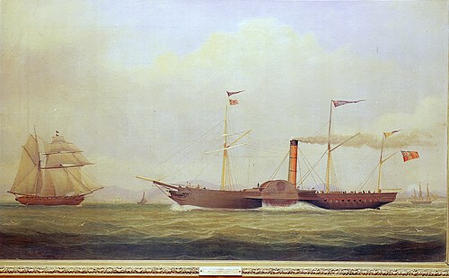 The paddle steamer Commodore, 1839, William Clark
