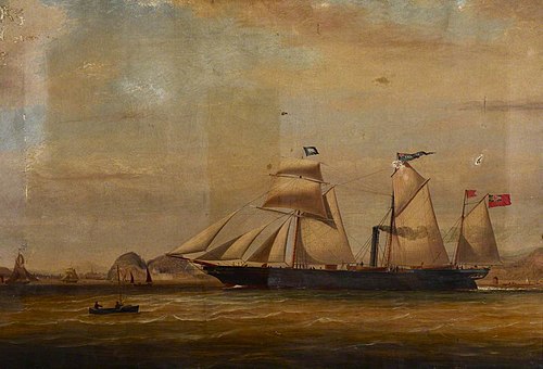 The steamship Earl Percy going into Dumbarton, 1849, William Clark
