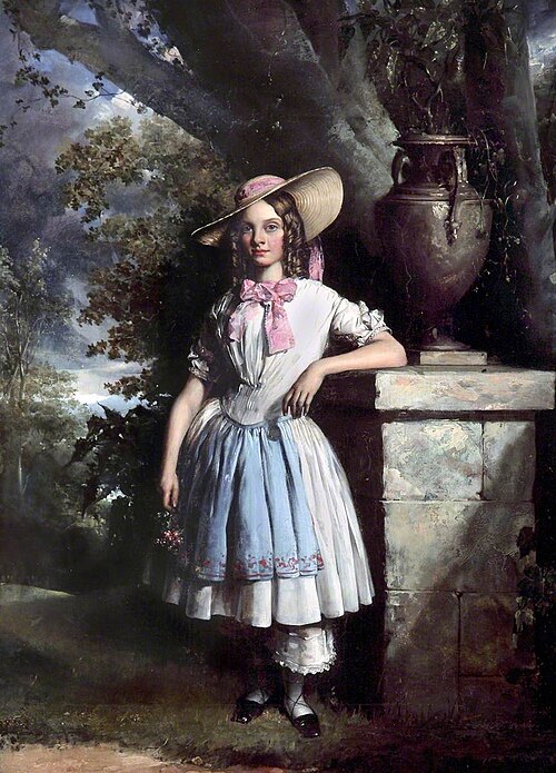 A Girl Standing by a Pedestal, , William Daniels