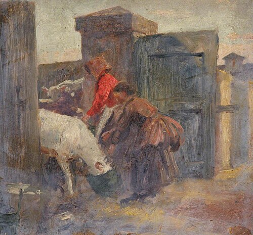 Woman Feeding Calves, , William Darling McKay